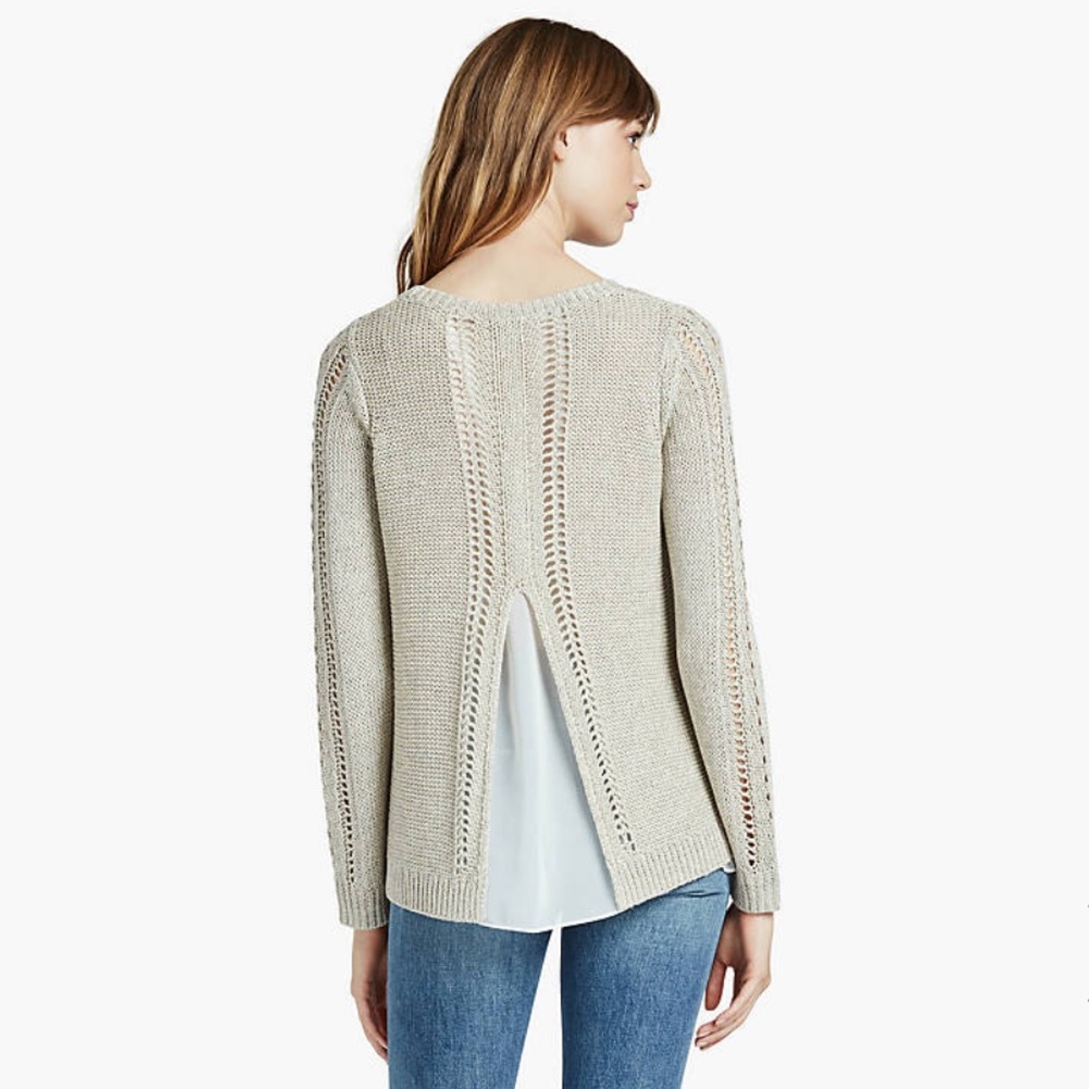 Metallic mix sweater lucky brand. Open back design